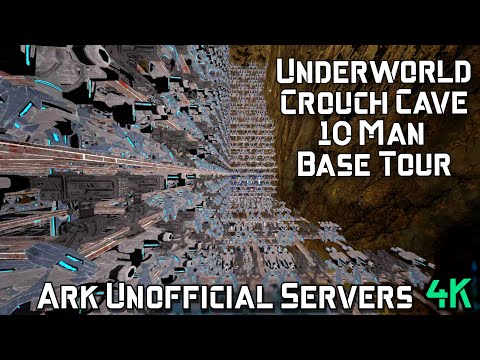 ARK - Cinematic Crouch Underworld Base Tour [4K] - Monster Fibercraft