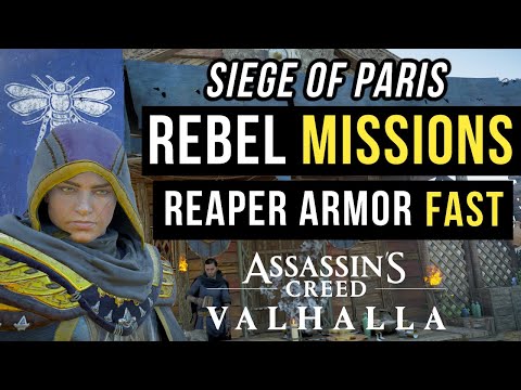 Rebel Missions GLITCH - Get Reaper Armor Set FAST | Assassin's Creed Valhalla Siege of Paris DLC