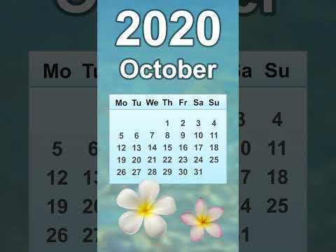October 2020 Calendar