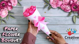 DIY paper rose bouquet tutorial - Dollar tree Valentine's Day gift idea for her