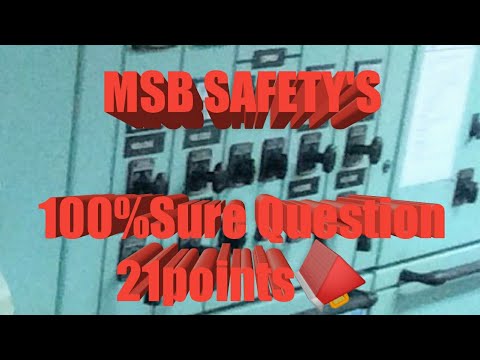 (MSB)MAIN SWITCHBOARD SAFETY'S-SURE QUESTION FOR ELECTRICAL ORAL EXAMS|Meo class 4