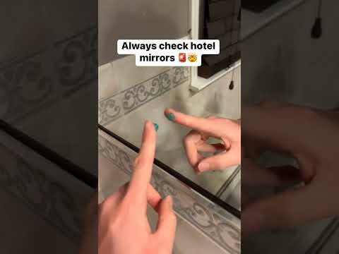 Always check hotel mirrors🚨🤯 #shorts