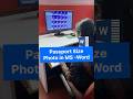 Passport Size Photo In MS Word Excelwalesir Mswordtricks Ytshorts Exceltraining Computertips
