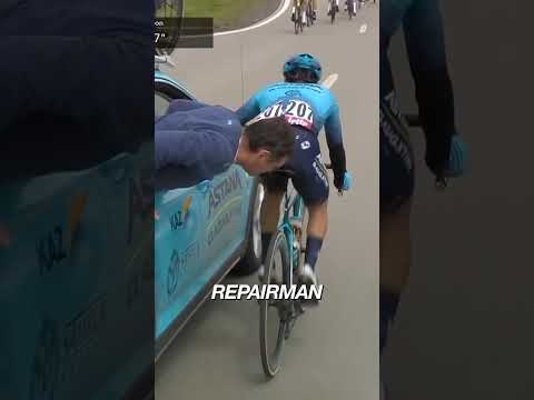 How to fix a broken bike in a race. #sports #Curious