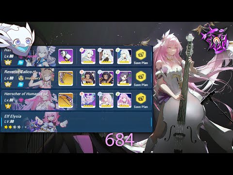 [HI3] Ex-Abyss Nirvana 457D Benares / HoH(S0) HB RC Ely Elf 2* - 684pts