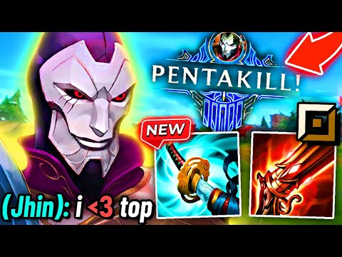 New TOP JHIN is too POWERFUL (INSANE PENTAKILL)