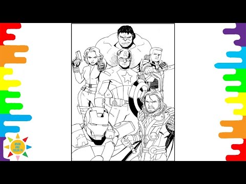 THE AVENGERS Coloring Page|HULK|IRON MAN|HAWK EYE|THOR|BLACK WIDOW|Jim Yosef - Firefly [NCS Release]