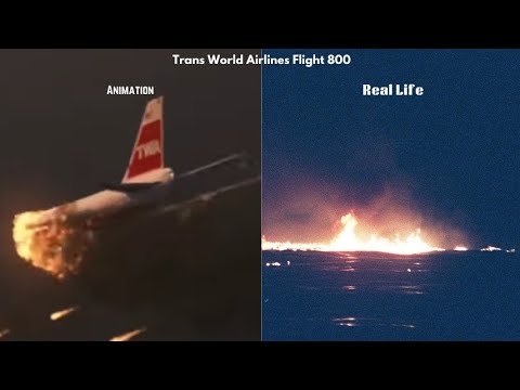 Animation vs. Real Life - Trans World Airlines Flight 800