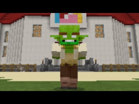 Shrek tries to break into Princess Peach’s castle by Naruto running in Minecraft