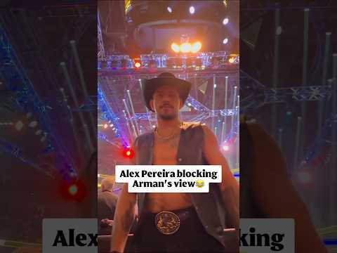 Alex Pereira was blocking Arman Tsarukyan’s view at UFC 324😭 (Via Nina Marie Daniele)