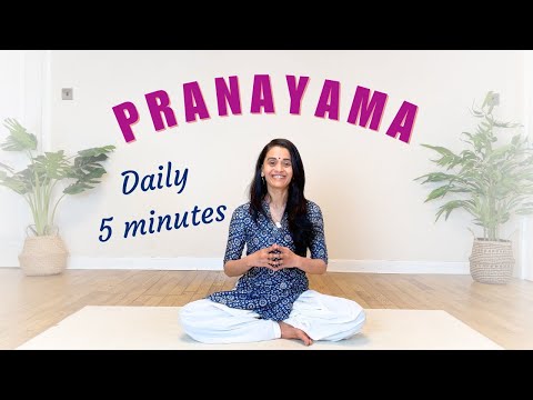 5 minute everyday breathing exercise to relieve stress and anxiety | Anulom Vilom Pranayama | Hatha