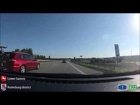 German Autobahn x4-Timelapse | Oldenburg to Buxtehude | Subtitles for more information