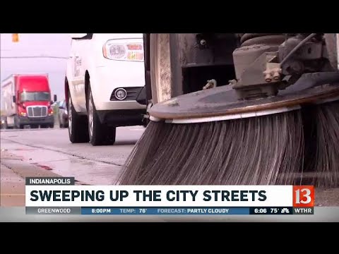 Street cleaning underway