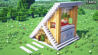 ⚒️ Minecraft : How To Build a Triangle Modern House_[마인크래프트 건축 : 삼각형 모던하우스 만들기 ]