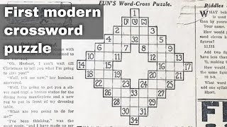 21st December 1913: First modern crossword puzzle printed in the New York World newspaper