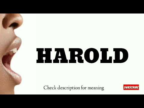 How to pronounce Harold