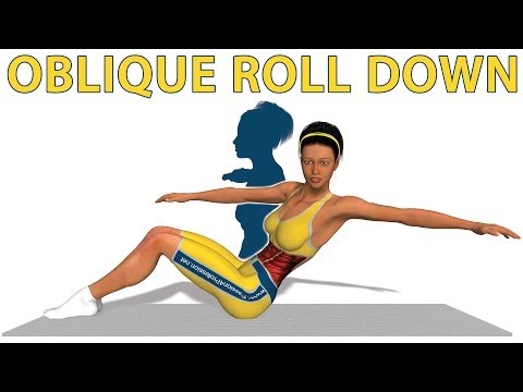 Exercícios de Pilates: Oblique roll down
