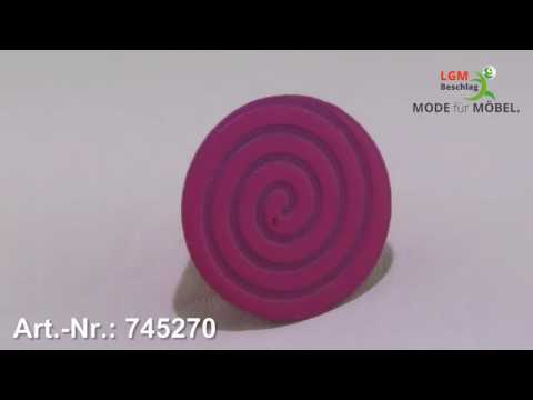 Möbelknopf Roßdorf, Design, Holz - Buche lila lackiert - Art. Nr.: 745270