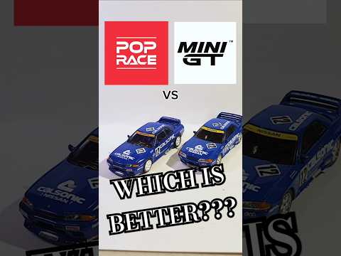 Which Calsonic GTR model is better? 🤔🤔🤔 #jdm MINI GT  vs POP RACE #UNBOXING #COMPARISON #diecastcar