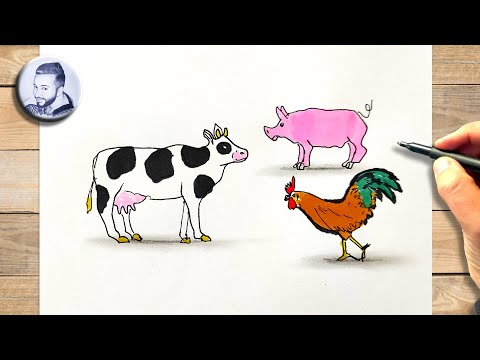 Comment dessiner les animaux de la ferme facile