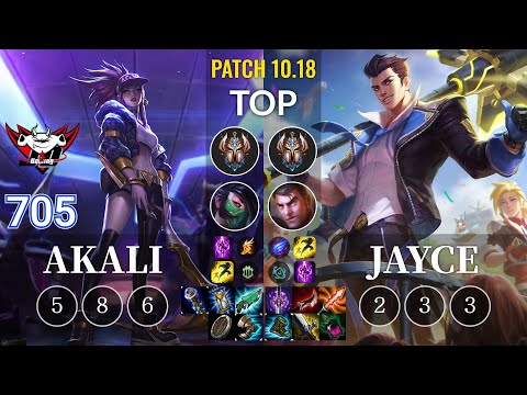 JDG 705 Akali vs Jayce Top - KR Patch 10.18