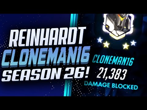 Best Reinhadt in the World - Cloneman16! 20k DMG Blocked! [ Overwatch Season 26 Top 500 ]