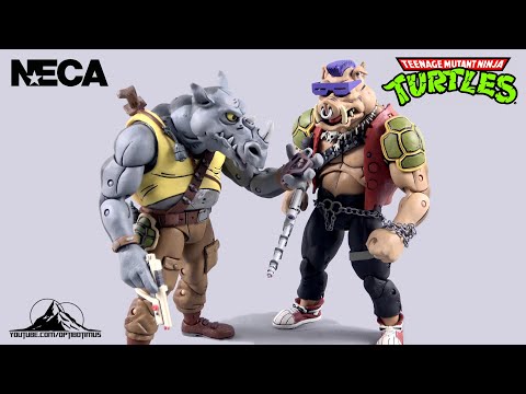 NECA TOYS Teenage Mutant Ninja Turtles BEBOP AND ROCKSTEADY Video Review