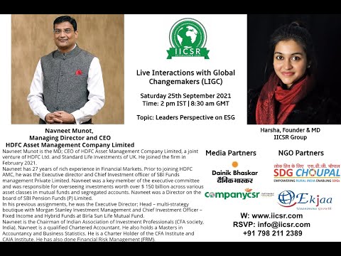 LIGC with Mr Navneet Munot, MD and CEO HDFC Asset Management Company Ltd.