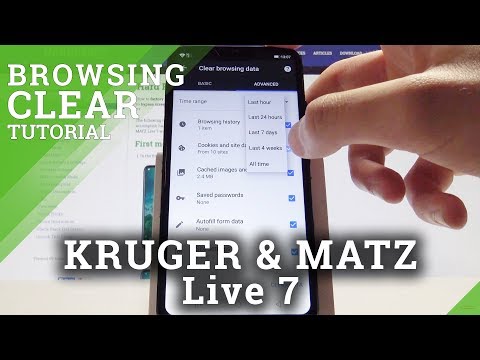How to Clear Browsing Data on KRUGER & MATZ Live 7 - Reset Chrome Browser