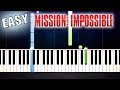 MISSION IMPOSSIBLE Theme - EASY Piano Tutorial by PlutaX