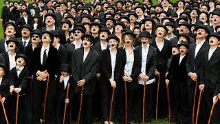 Hunderte als Charlie Chaplin verkleidete Fans wollen Rekord in der Schweiz aufstellen