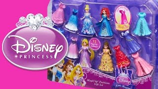 Disney Princess Magiclip Fashions Gift Set - Rapunzel Cinderella Merida Belle