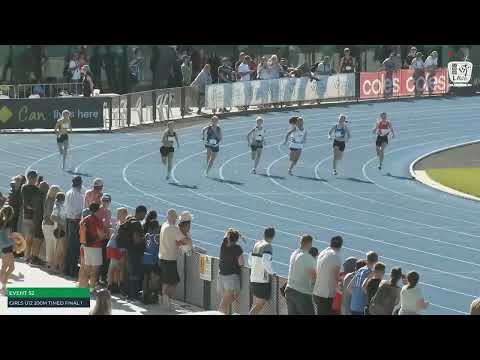 U12 Girls 200m Timed Final 1: 2022 Commonwealth Bank State Track and Field Championships // LAVicTV