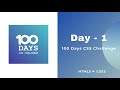 Day 1 Poster With Custom Font 100 Days CSS Challenge