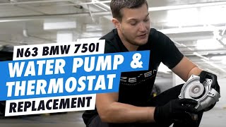 DIY F01 BMW 750i N63 water pump & thermostat replacement