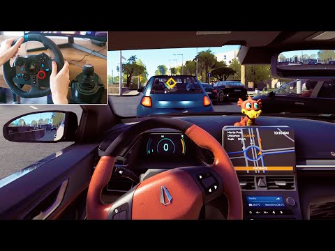 Taxi Driving in High Traffic! Taxi Life: A City Driving Simulator Gameplay - Part 5 | Logitech G29