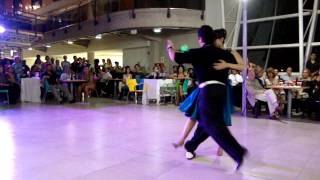 Bailan:  MATIAS MOLINA & SANDRA DIAZ.- Campeones Cuyanos--Milonga con Ana y Luis--MENDOZA.