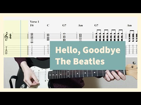The Beatles - Hello, Goodbye Guitar Cover With Tab