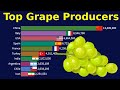 Top 10 Grape Producing Countries (1961-2019) I Quantity in Tonnes.