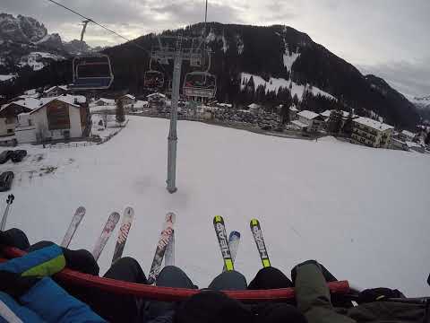 Discesa integrale seggiovia Leitner "Colz" La villa(Bz); 4/1/2022 (Chairlift)