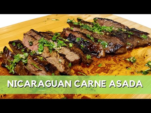 Nicaraguan Style Carne Asada with Fresh Chimichurri - SO JUICY!