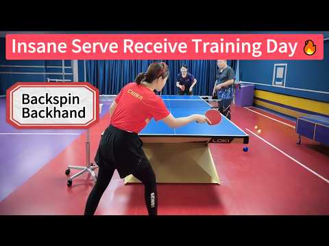 Insane Serve Receive Training Day 🔥 | Backspin | Backhand
