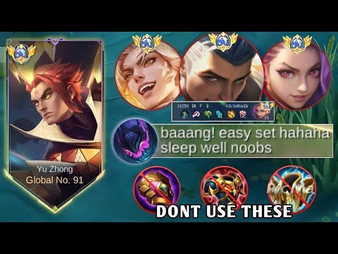 CARRYING TEAM IN LATE GAME USING THIS SUSTAIN ATTACK BUILD! | YU ZHONG TOP GLOBAL