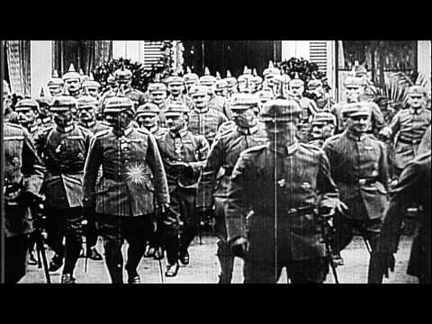 German mobilization during World War I. HD Stock Footage