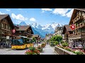 Peaceful Morning Walk In Swiss Town Interlaken Switzerland Spring In SWITZERLAND