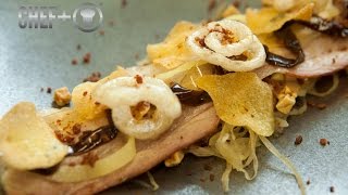 preview picture of video '3-Michelin starred Sven Elverfeld creates oyster and beef and char grilled pork belly recipes'