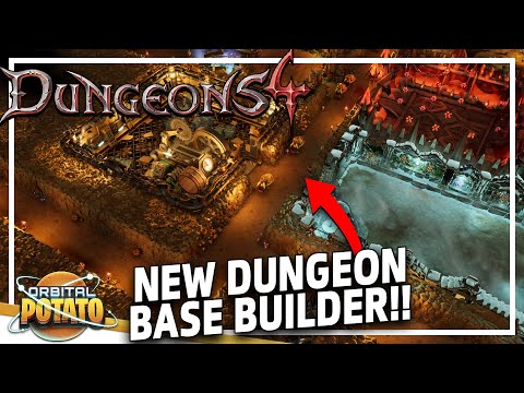 NEW Underground Base Builder!! - Dungeons 4 - Management Tactical Strategy Game