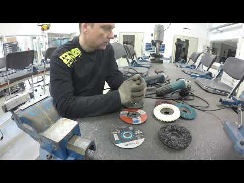 Kulmahiomakoneen laikan vaihto