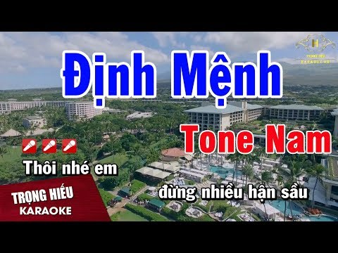 Karaoke Định Mệnh Tone Nam Nhạc Sống | Trọng Hiếu