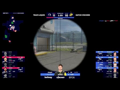 Navi S1mple AWP HS Flick vs Team Liquid || BLAST Premier Global Final